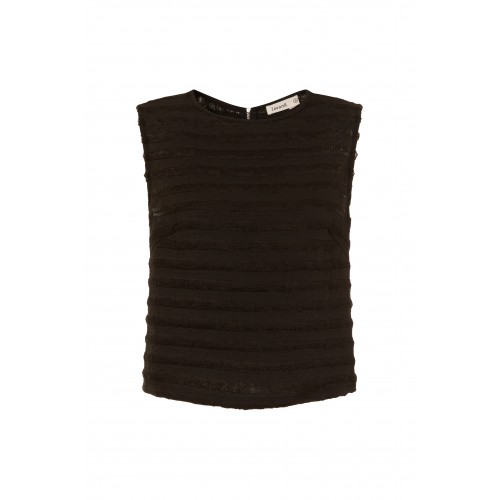 Black Short Straight Top