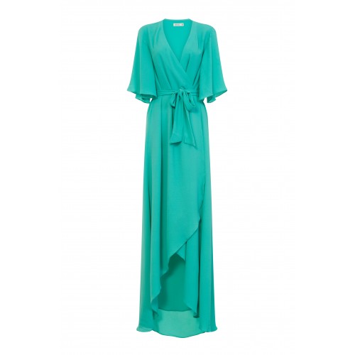 Long Crossed Cocktail Dress