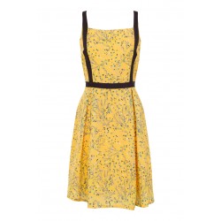 Printed Short Dress with Contrast Printed Short Dress with Contrast