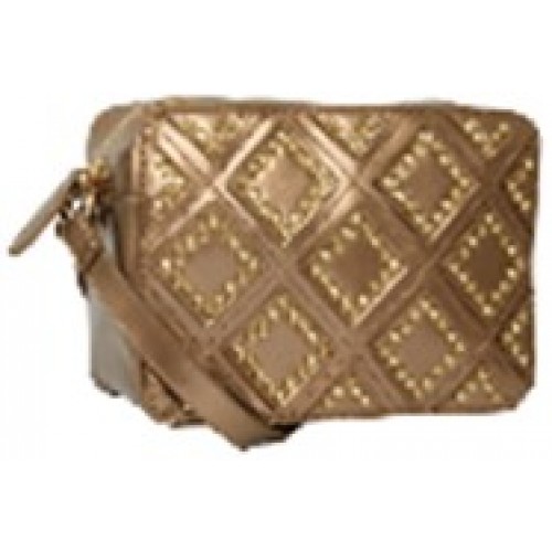 Gold Quilted clutch bag